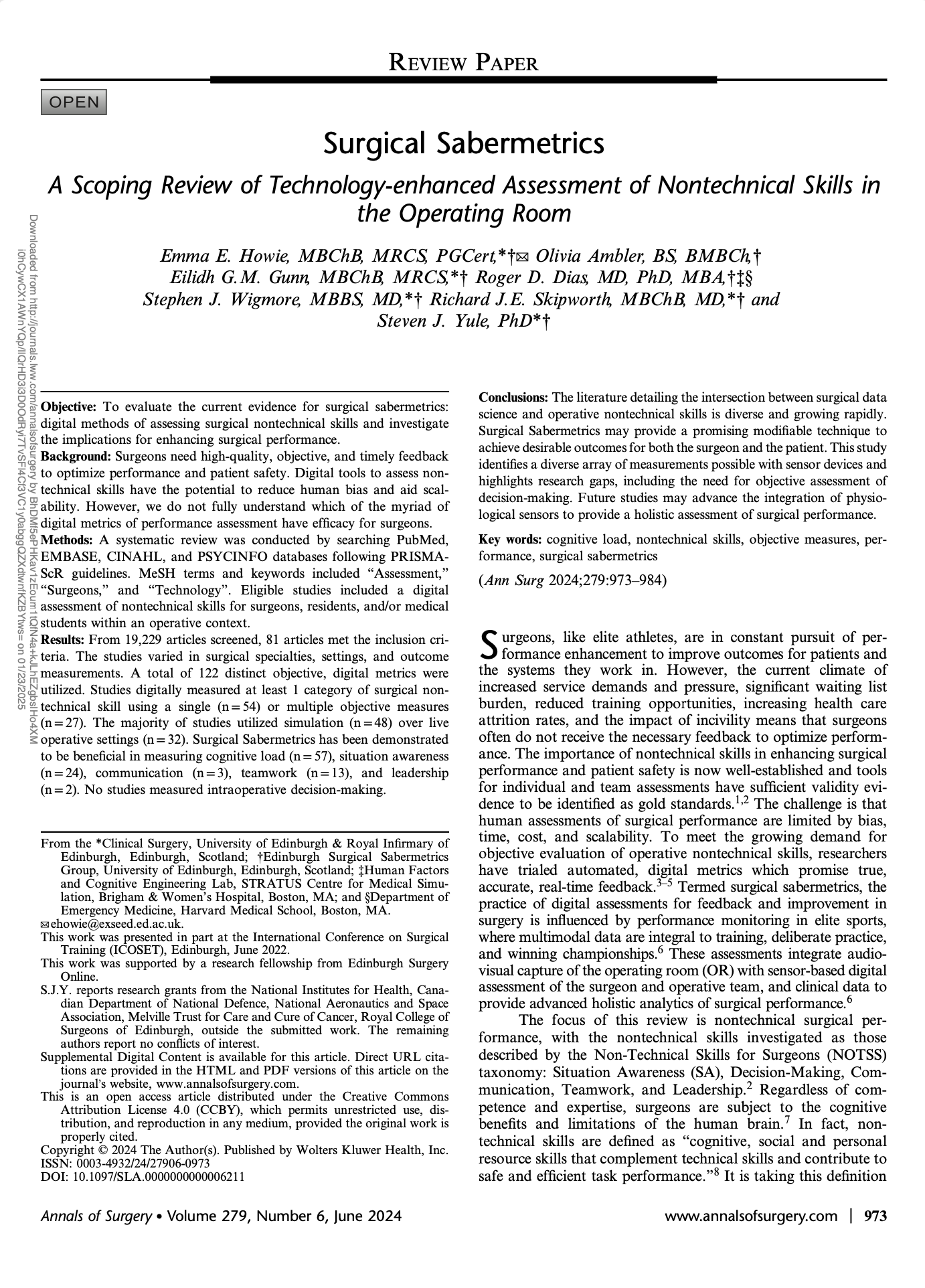 Howie 2024 Annals - Sabermetrics Review - image