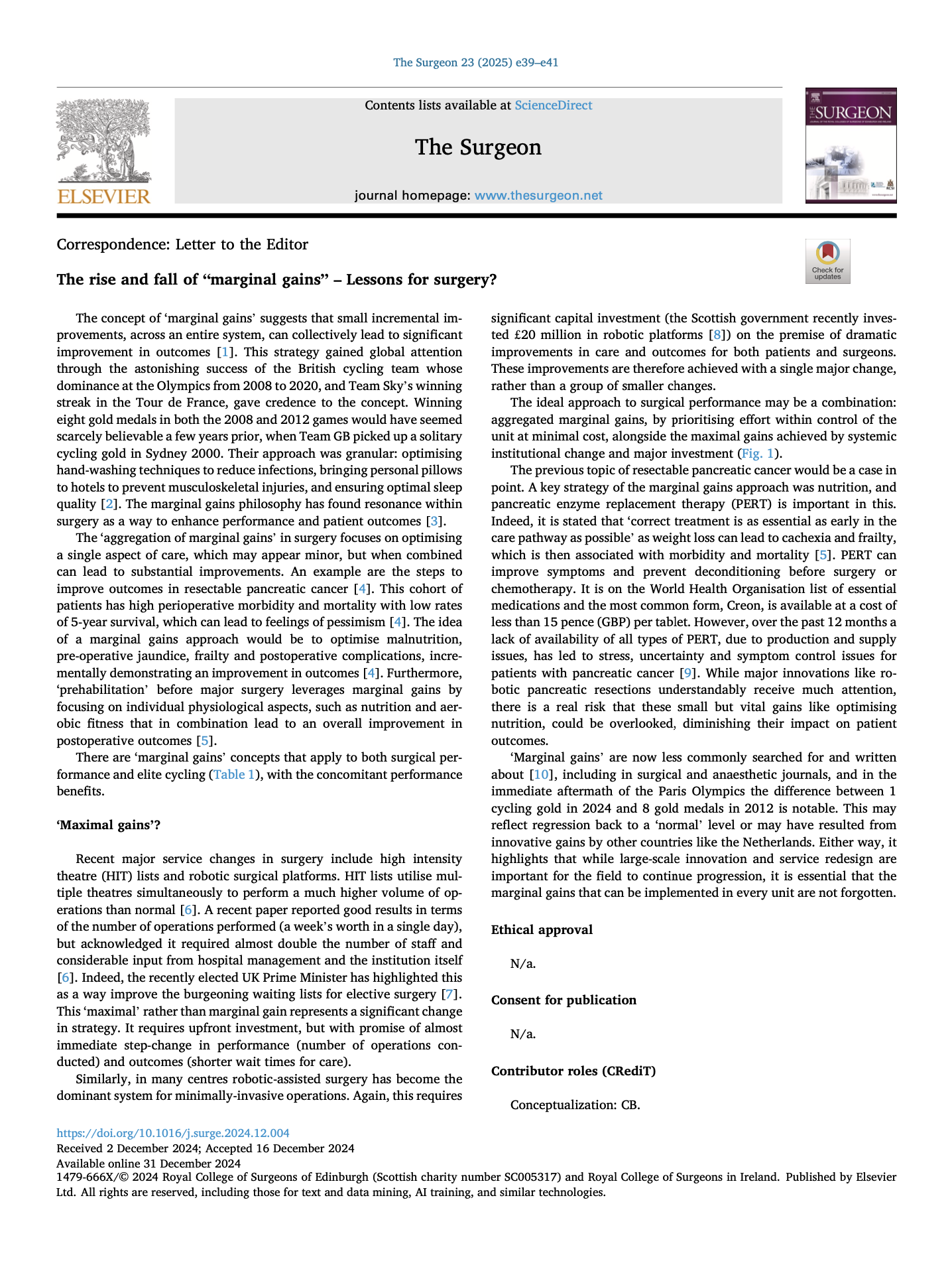 Boyle et al. (2024, The Surgeon)