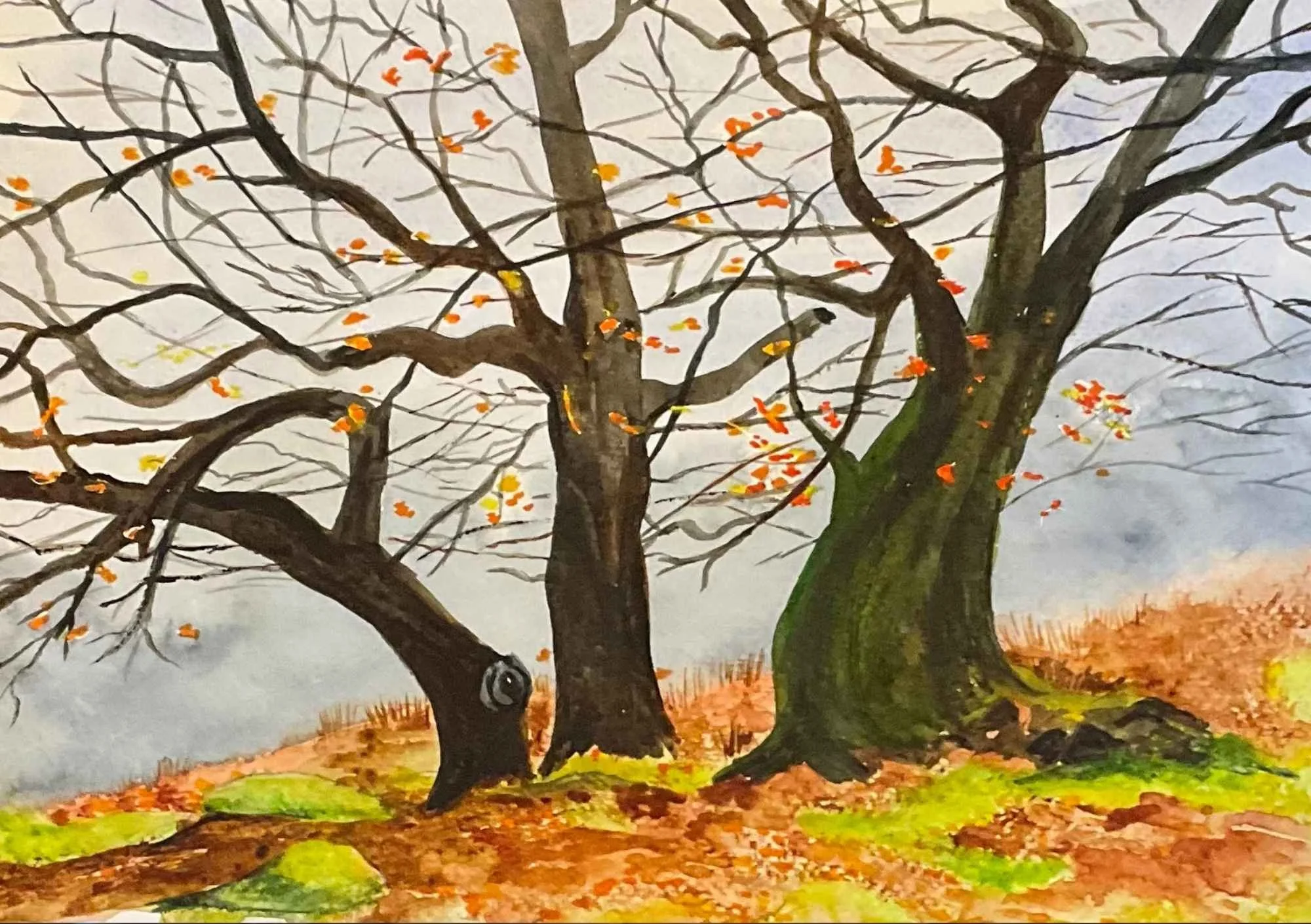 autum tree artwork from exhibition our painted year