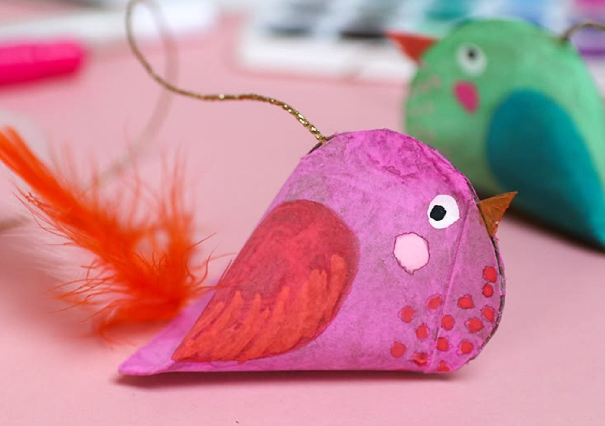 toilet roll made birds