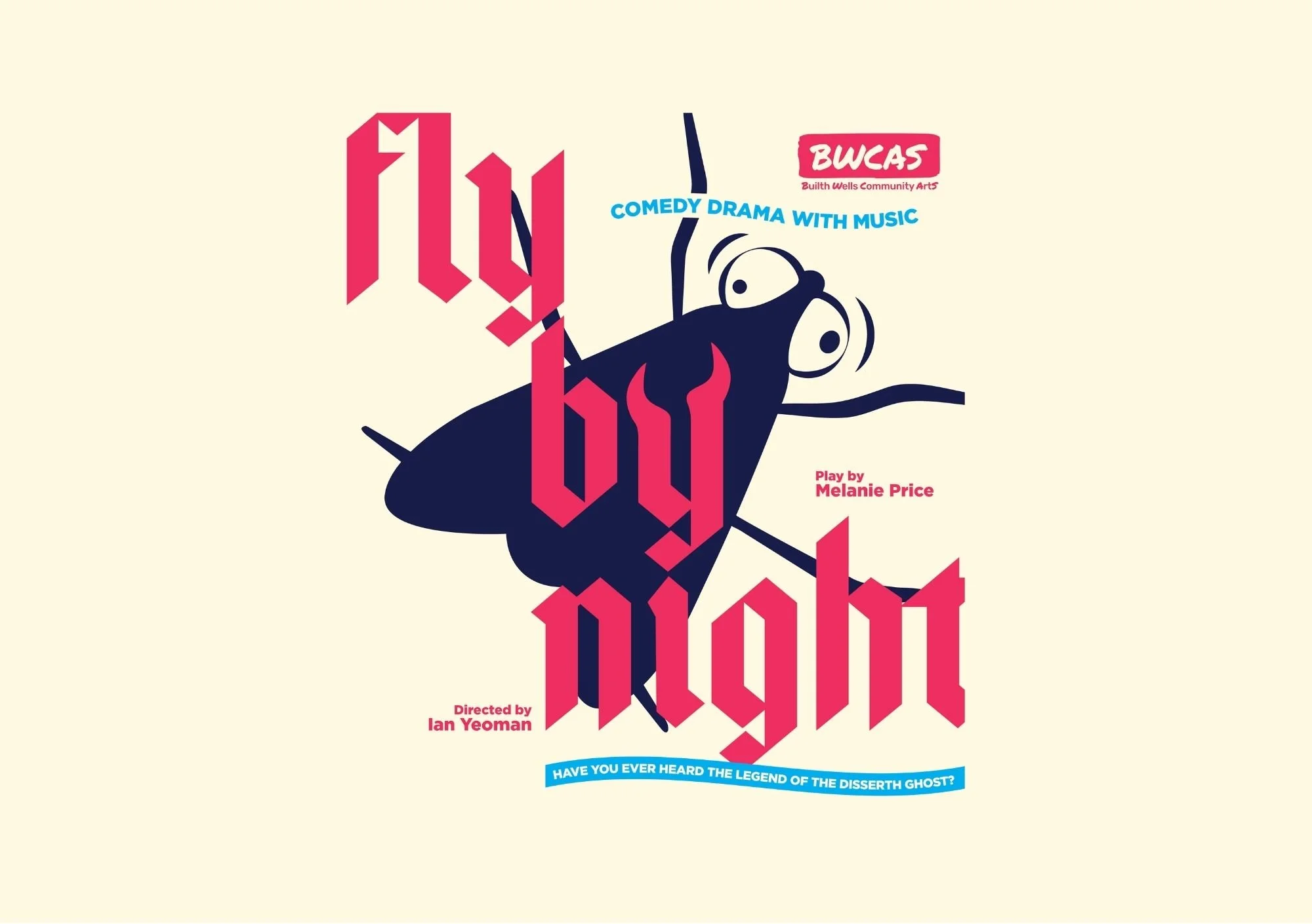 image shows poster for Fly By Night with an animated fly