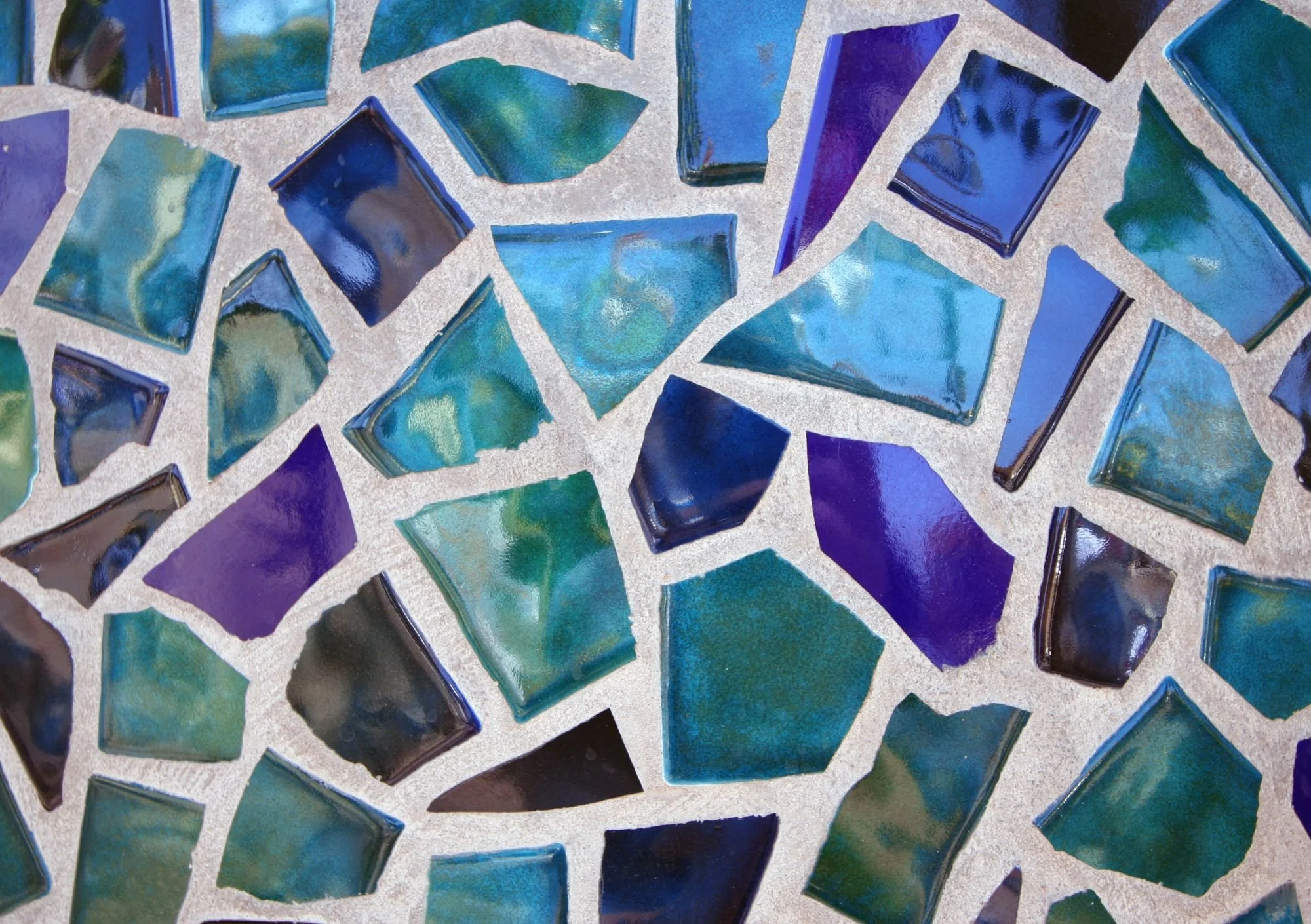 blue, green and purple mosaic