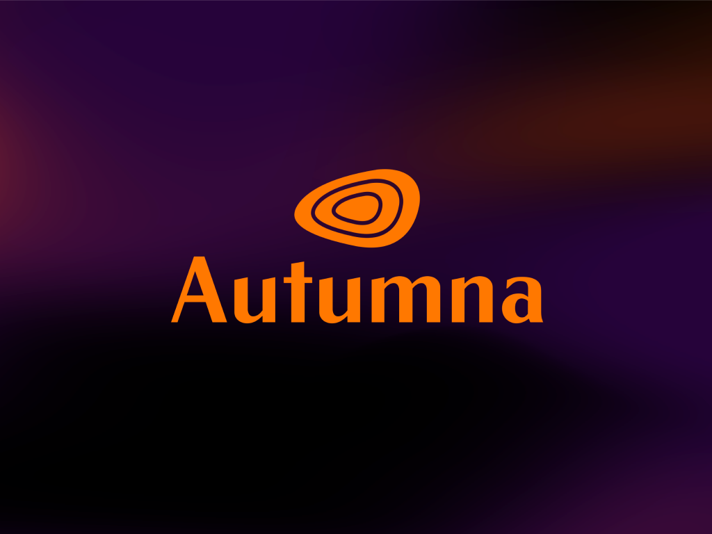 Autumna logo on purple logo