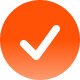 Orange tick icon