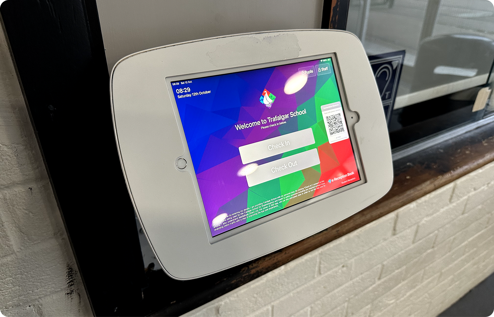 Trafalgar school's visitor management system