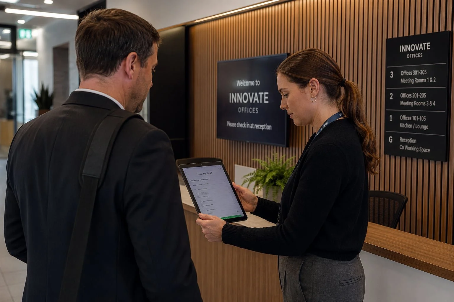 An image of a woman going through an audit process
