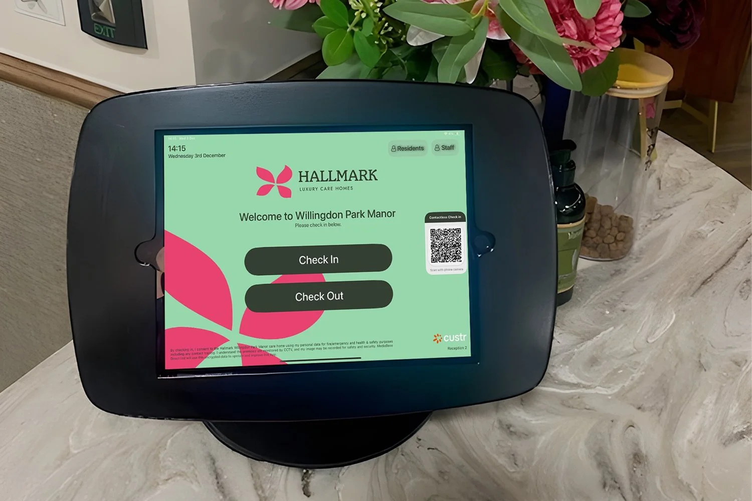 Hallmark care branded iPad