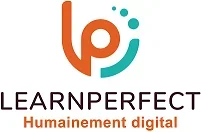 Logo de LEARNPERFECT avec le texte 'Humainement digital'