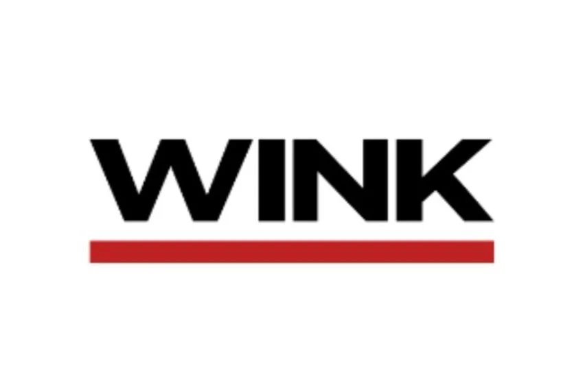 Bold black text spelling 'WINK' with a red underline.