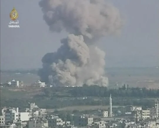 Explosion in Gaza, 12 January 2009
