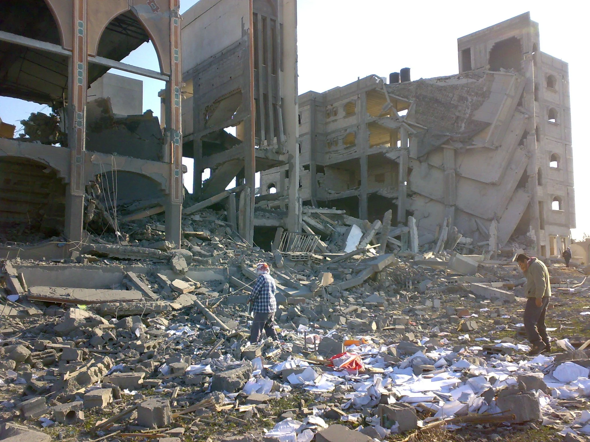 Destroyed building in Rafah, 12 January 2009