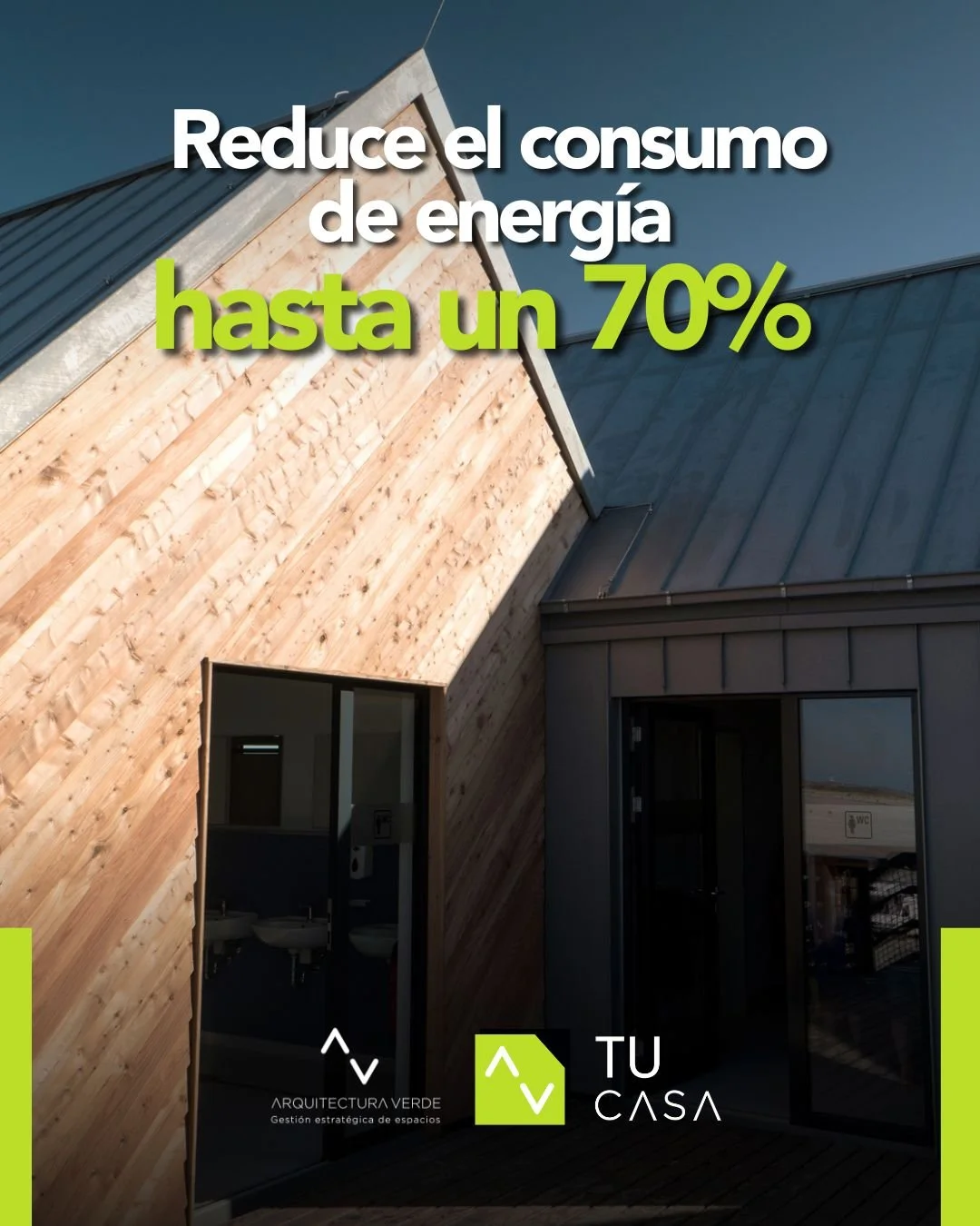 &iquest;Sab&iacute;as que nuestras viviendas sostenibles pueden reducir el consumo de energ&iacute;a hasta un 70% en comparaci&oacute;n con las construcciones al uso? 

En Arquitectura Verde, nos esforzamos por crear edificios que no solo sean boni