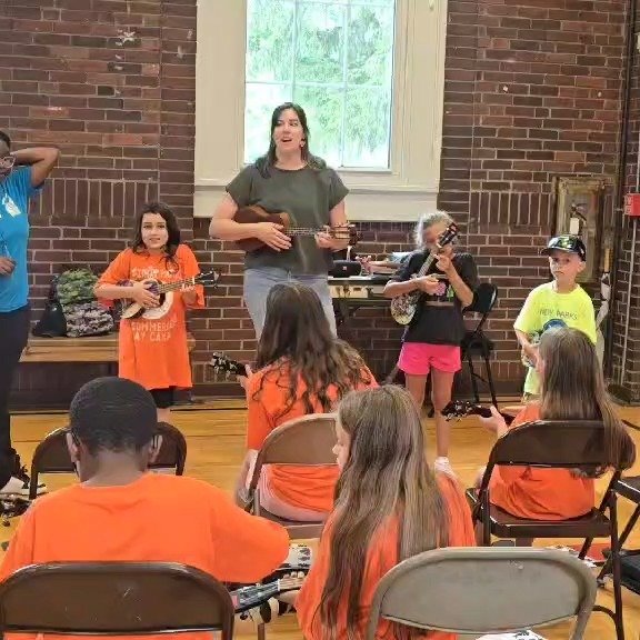 We are enjoying our partnership with @indyparks this summer! Here are the ukulele students at Christian Park performing "Aloha kakahiaka" as they learn about the history of the ukulele.
