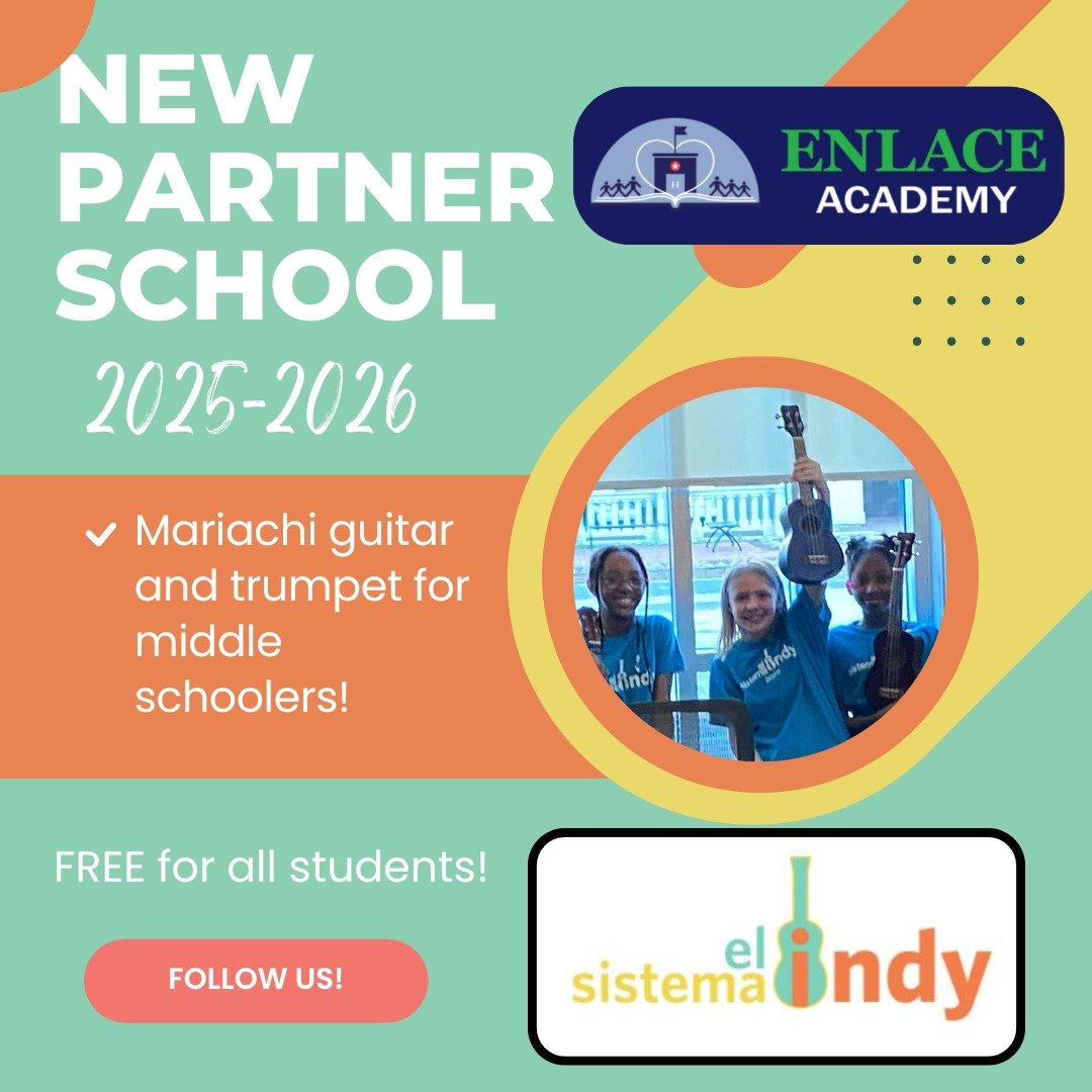We are excited to partner with @enlace_academy this school year. Middle school Mariachi guitar and trumpet classes coming soon!
Nos entusiasma colaborar con @enlace_academy este año escolar. ¡Próximamente habrá clases de g