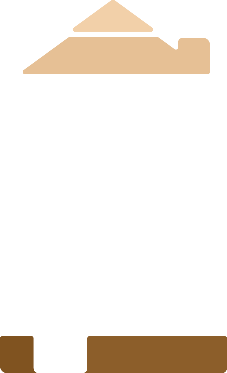 Aspekte, welche die Kopfstandmethode abdeckt, in Form eines Hauses dargestellt