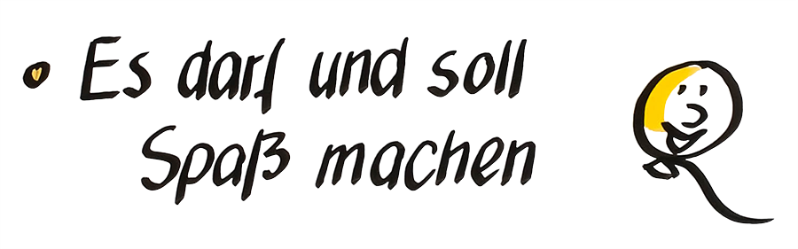 Workshopregel auf Flipchart: Spaß