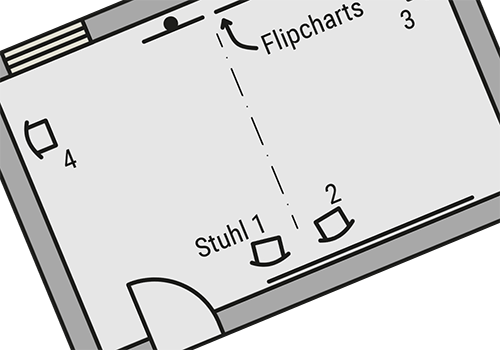 Wie man den Stuhlkreis am besten im Workshopraum positioniert