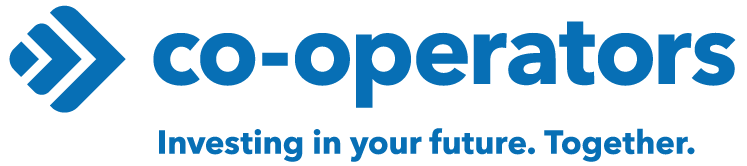 Co-operators logo with a blue arrow icon and tagline "Investing in your future. Together."