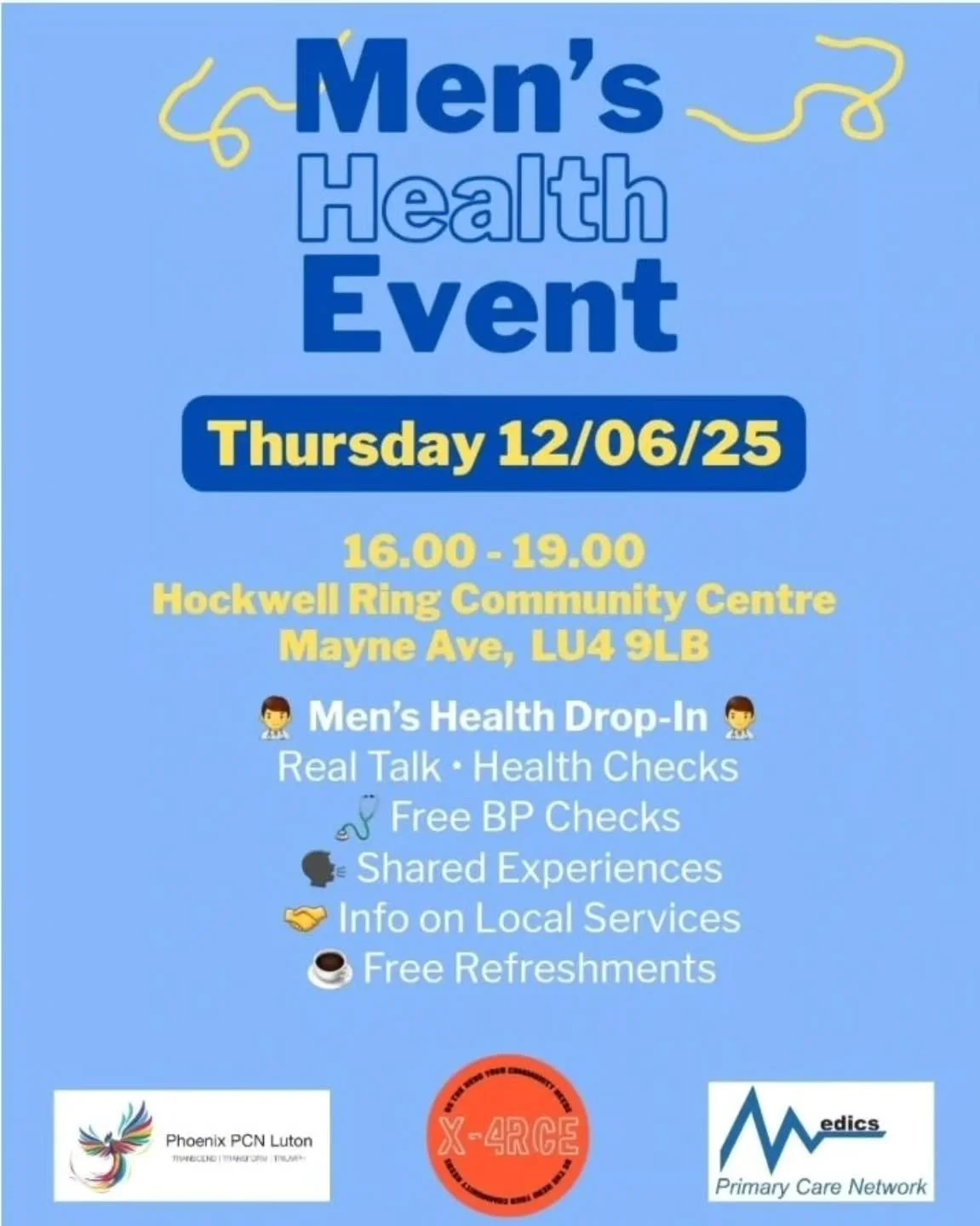 When did you last get your blood pressure checked?

Knowing your numbers can save your life.

We&rsquo;ll be offering free blood pressure checks at our Mens Health Event this afternoon and encouraging men to get checked in general.

Pop by and find o