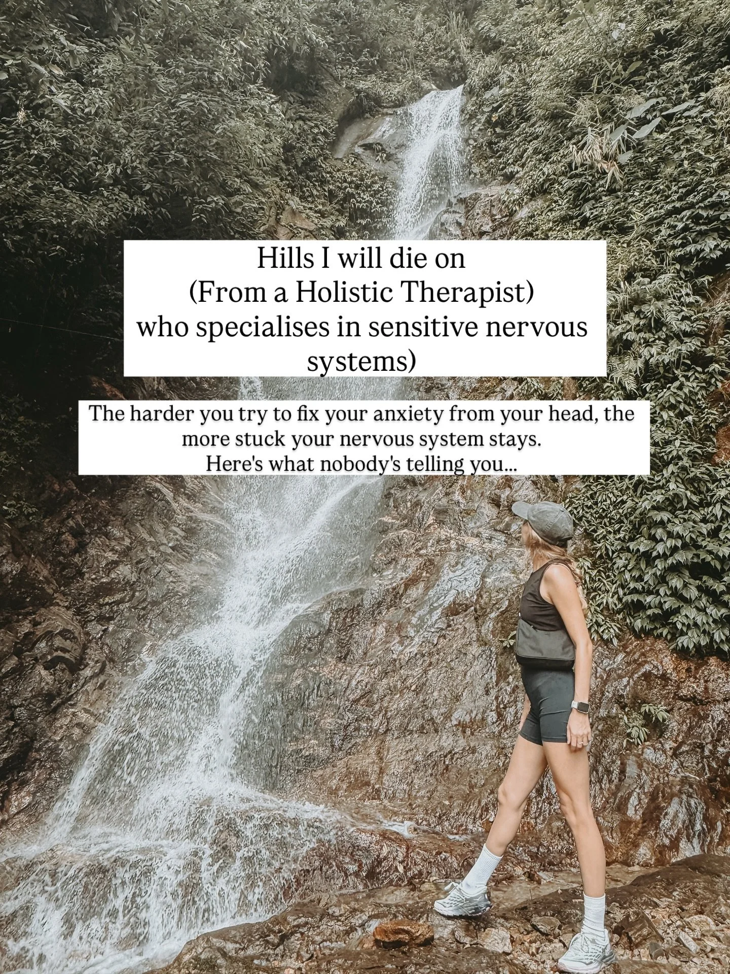 I spent years working harder at healing. Journalling. Therapy. Positive affirmations. 

And still woke up anxious.

Turns out, you can&rsquo;t think your way out of a dysregulated nervous system.

Your body needs to feel safe first. Then and only the