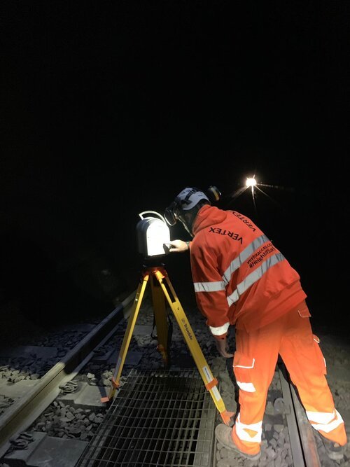 Laser Scan Railway Vertex Rail Road Drone Track