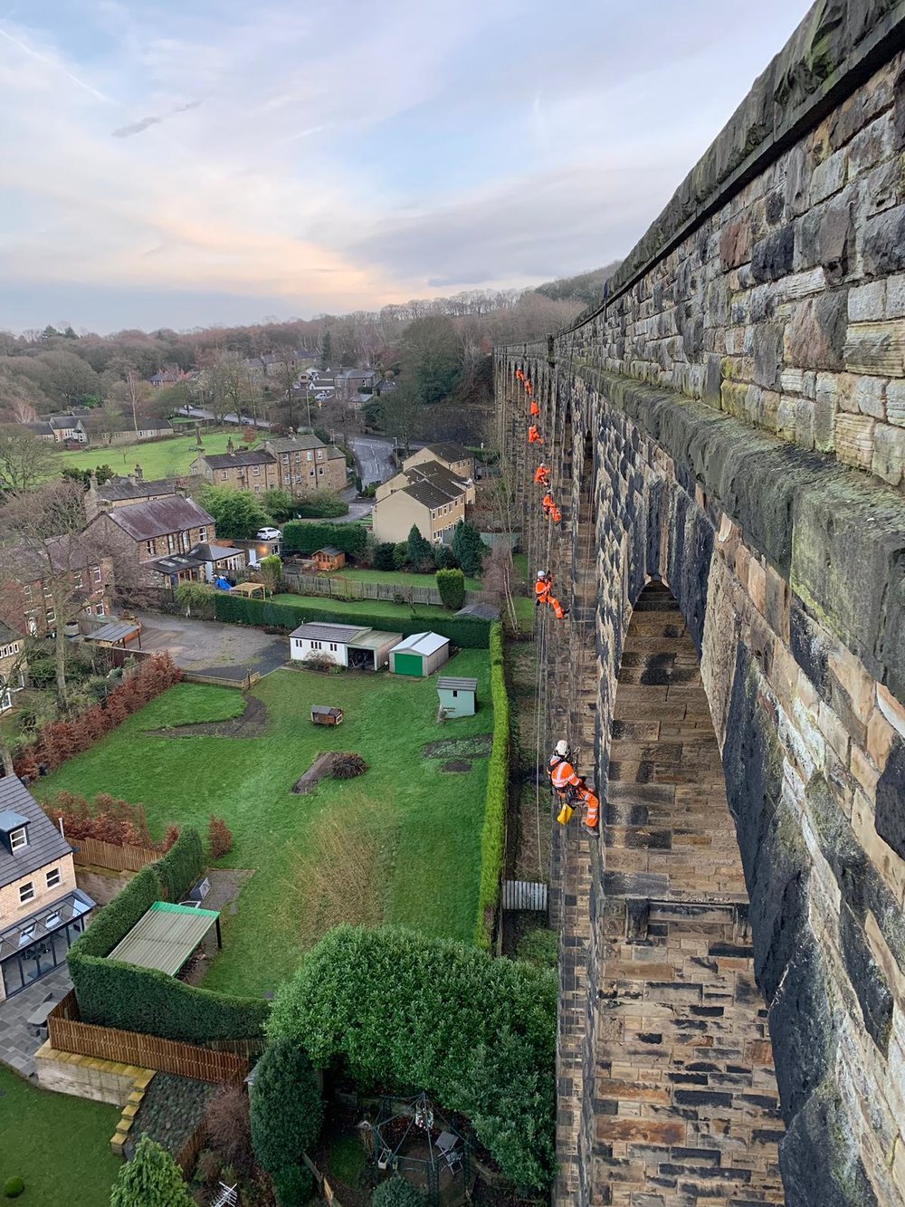 Denby Dale Rail Viaduct Repointing Works