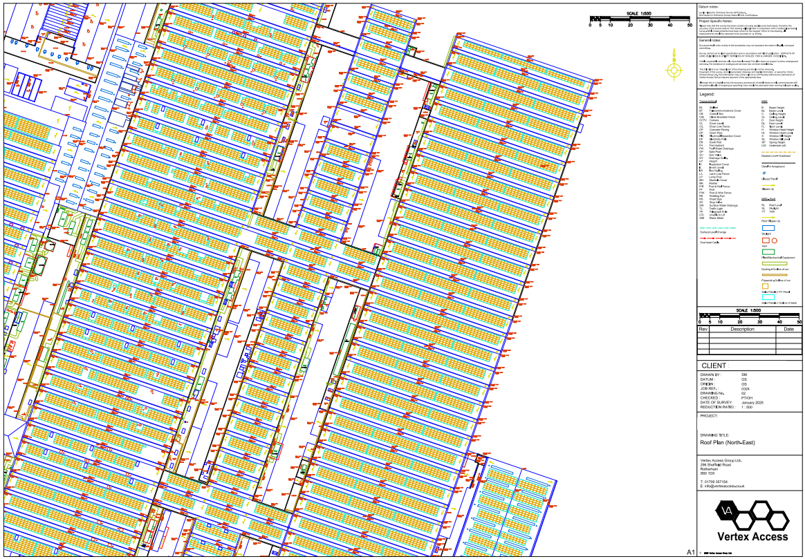 Highly detailed 2D CAD topographical drawing deliverable for civil engineering site planning.