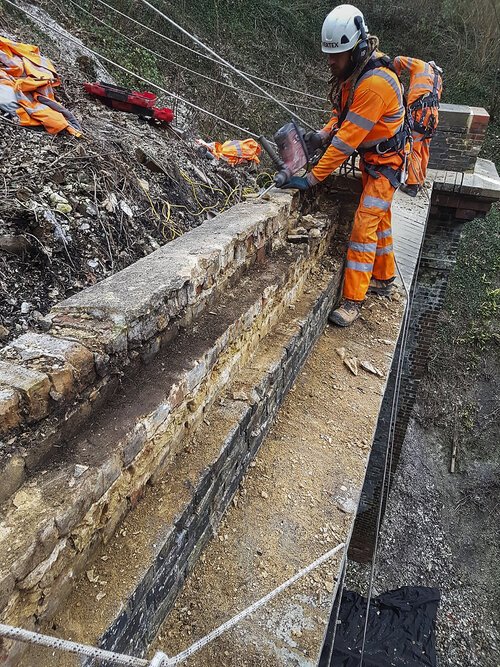 Stringer Course Portal Brickwork Repairs Vertex Rail