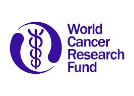 Logo of the World Cancer Research Fund with a purple circular design and a caduceus symbol.