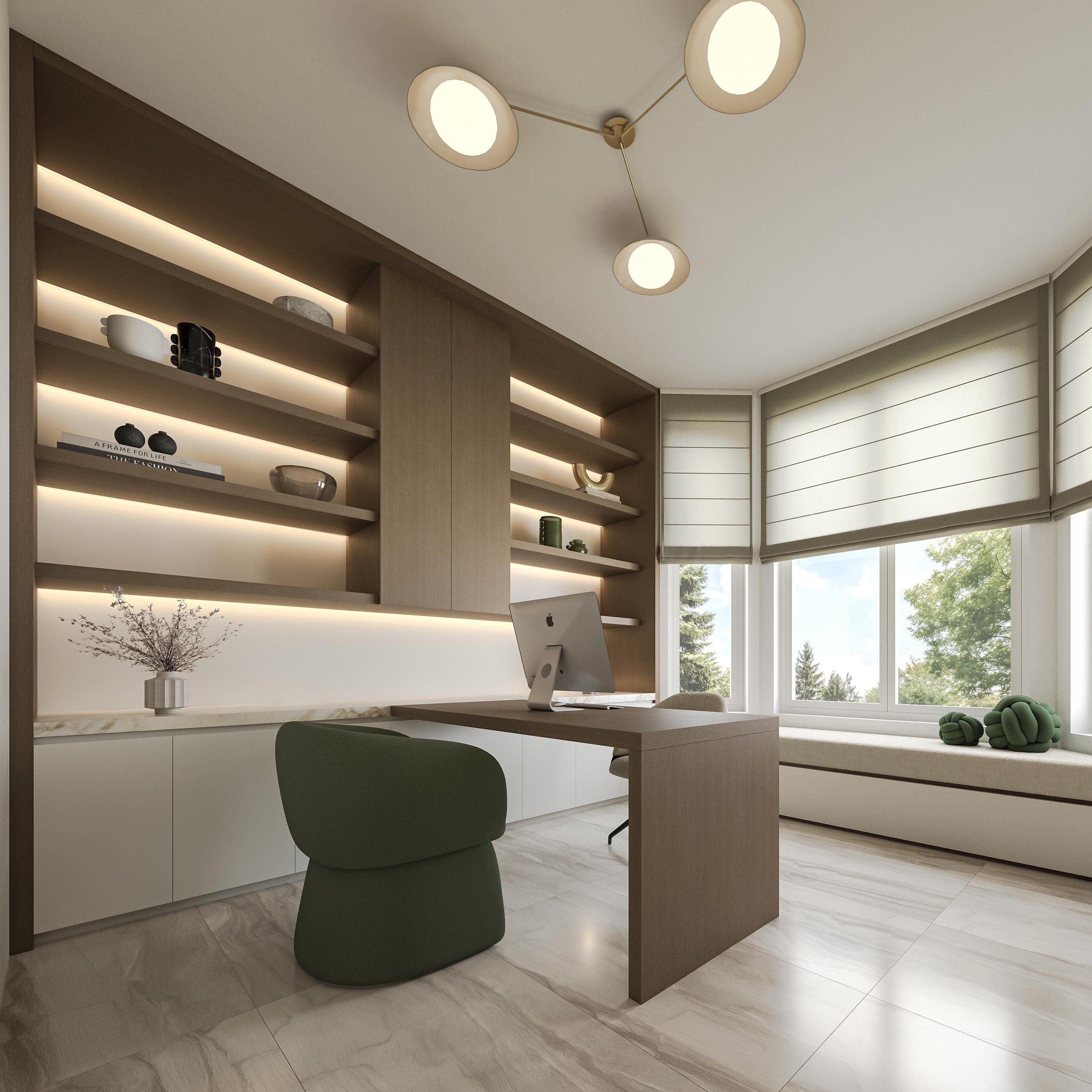 Interior Design for a Modern Home Office in Miami