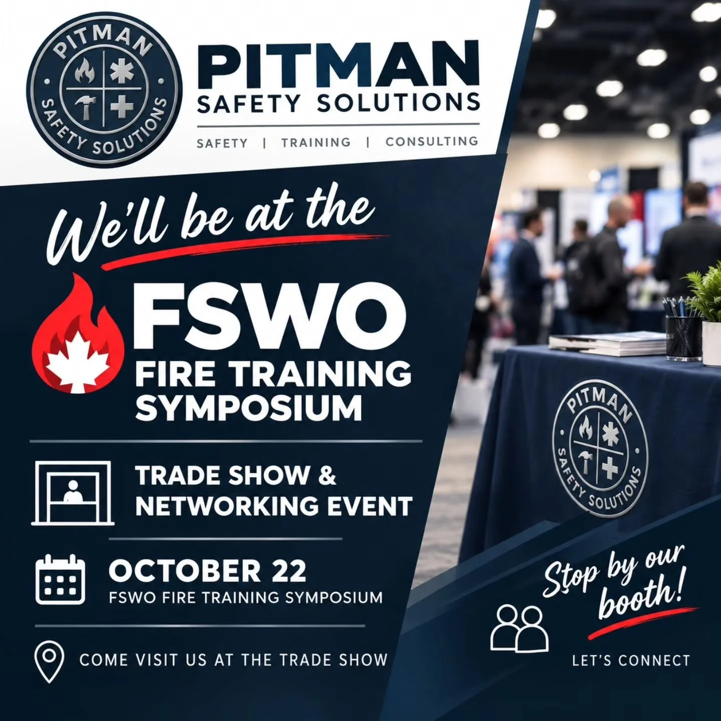 🚒 We&rsquo;re heading to the FSWO Fire Training Symposium! 🔥

Pitman Safety Solutions is excited to be part of the Trade Show &amp; Networking Event on October 22!

Come visit our booth, connect with fellow fire service professionals, and learn mor