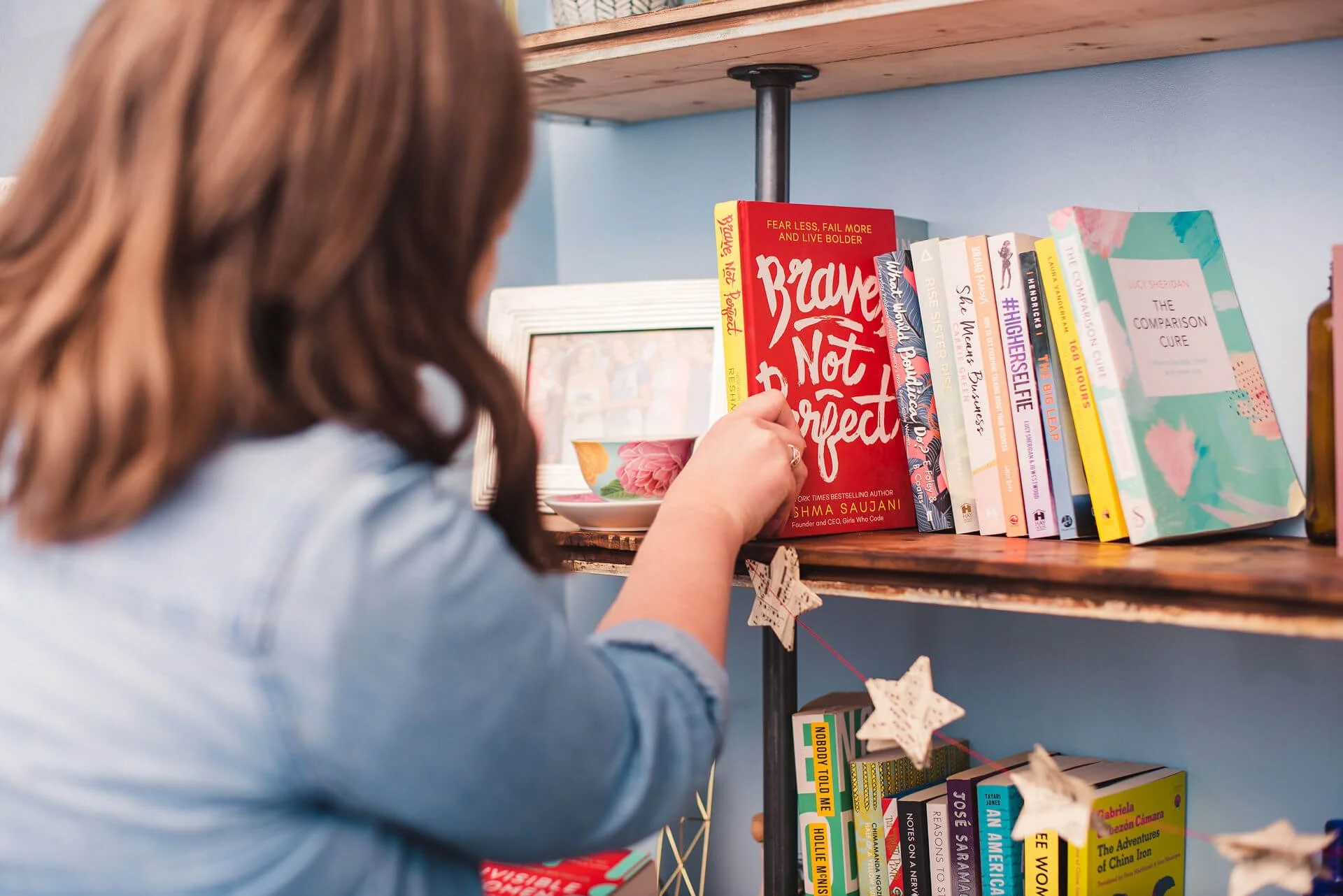 Brave Not Perfect on the bookshelf