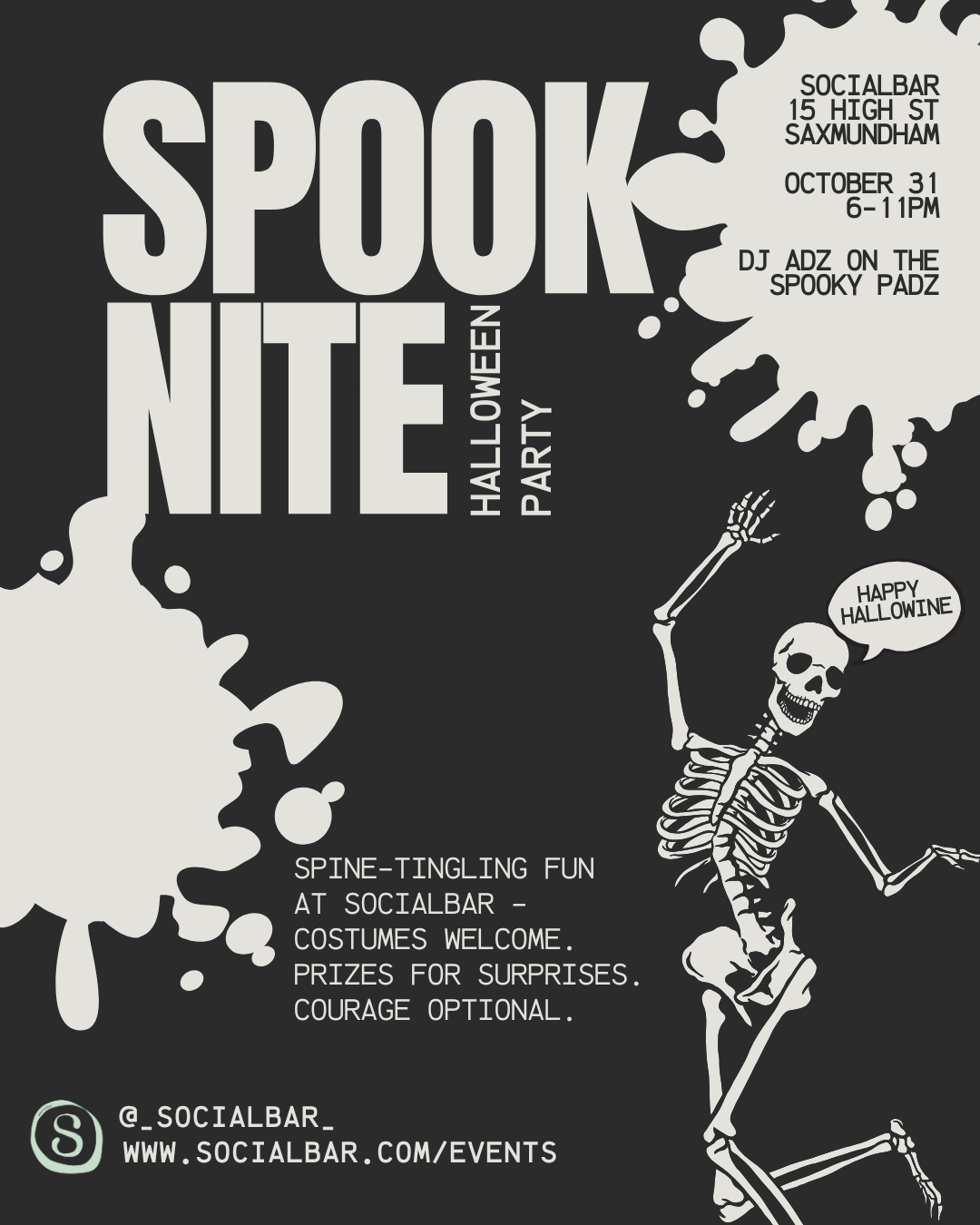 SOCIALBAR SPOOKY NITE