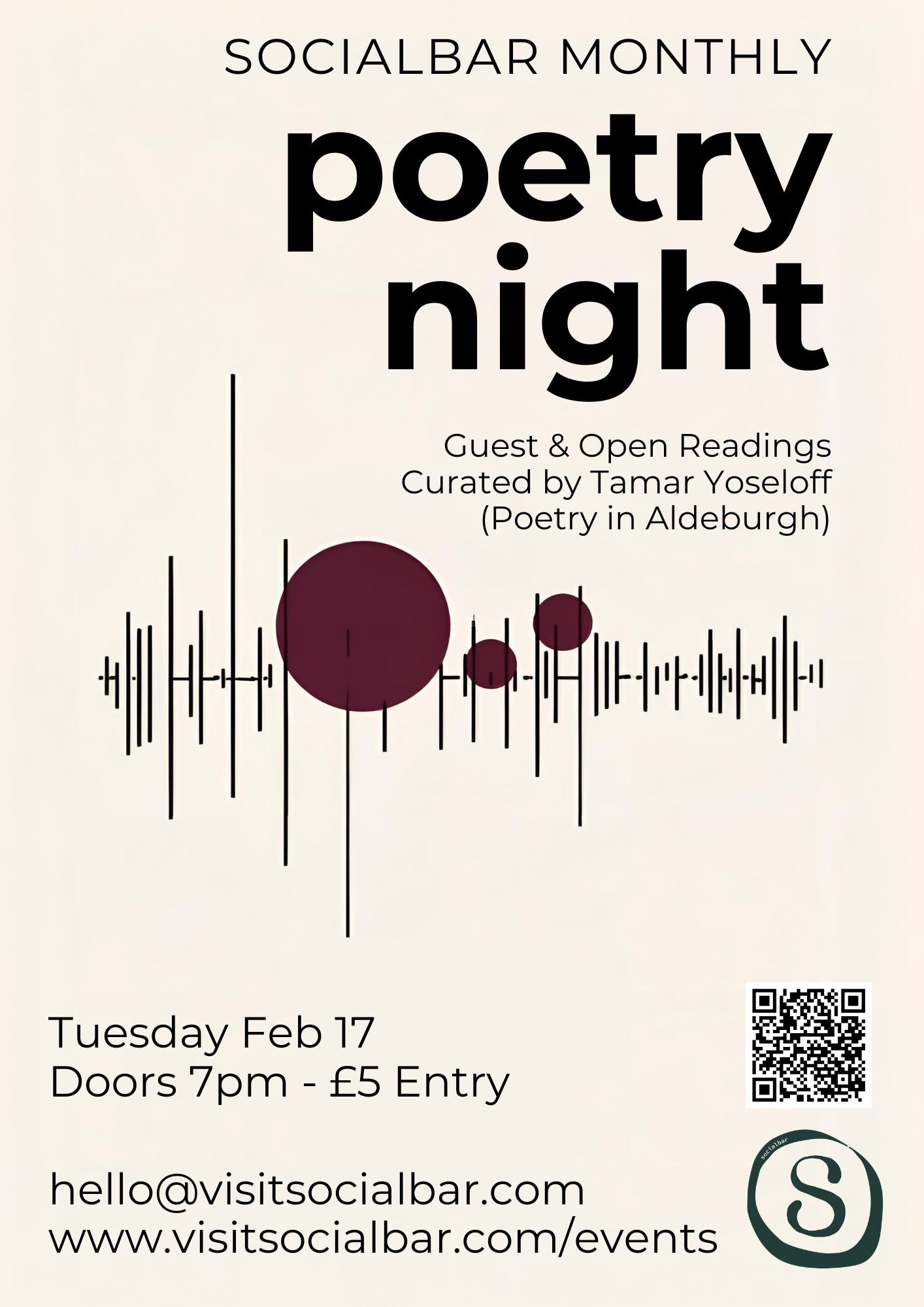 Poetry Night with Tamar Yoseloff
