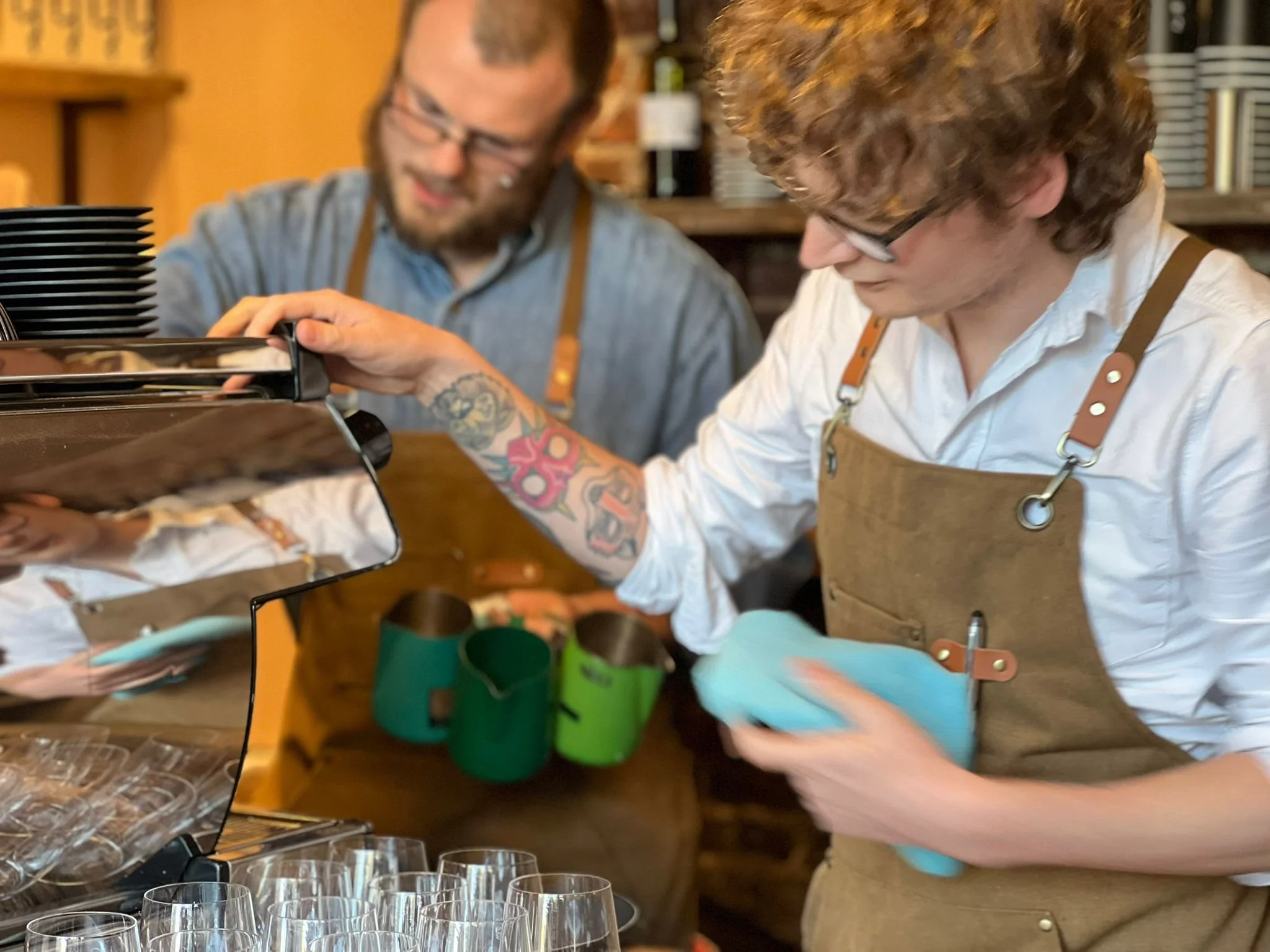 baristas hard at work