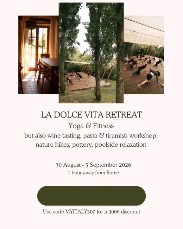 🇮🇹 Your Italian summer dream is calling!
Bookings are now open for our exclusive La Dolce Vita Yoga &amp; Fitness Retreat at OLEA Italy.
💌Use code MYITALY300 for a &euro;300 discount until 30 November.

Not just a retreat. A FULL ITALIAN IMMERSION