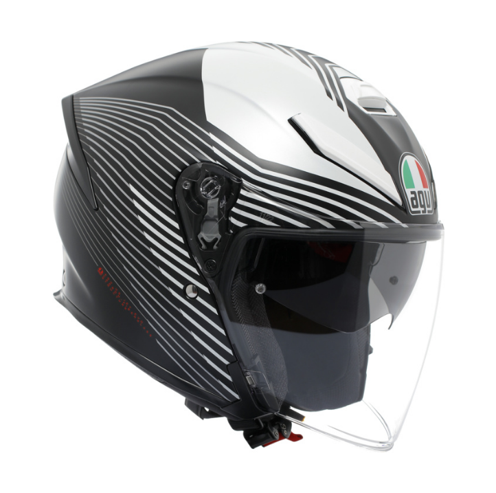 Casque jet K5 Evo Control matte black and white