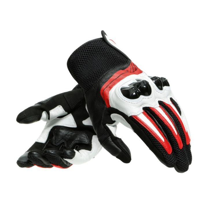 Gants en cuir Mig 3 Unisex noir-blanc-rouge