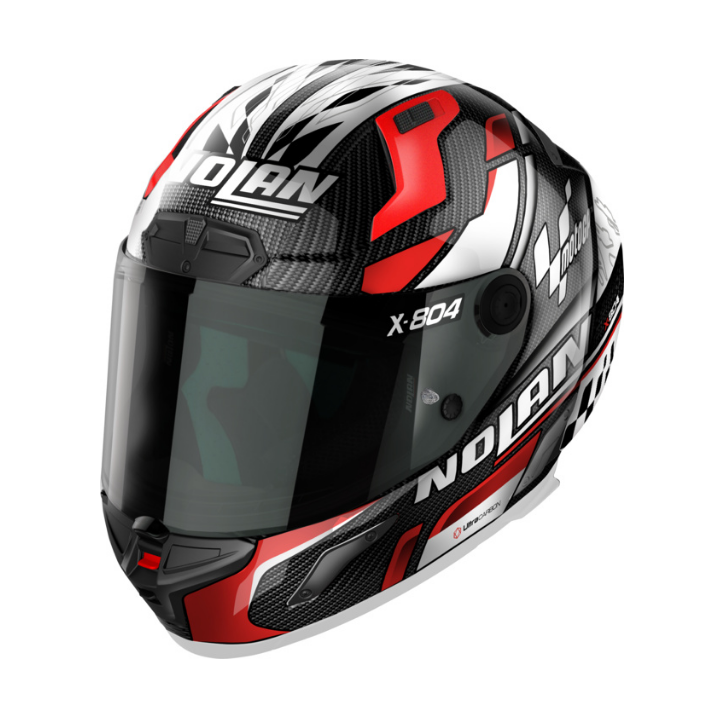 Casque intégral X-804 RS MOTO GP #22 carbone-rouge-blanc