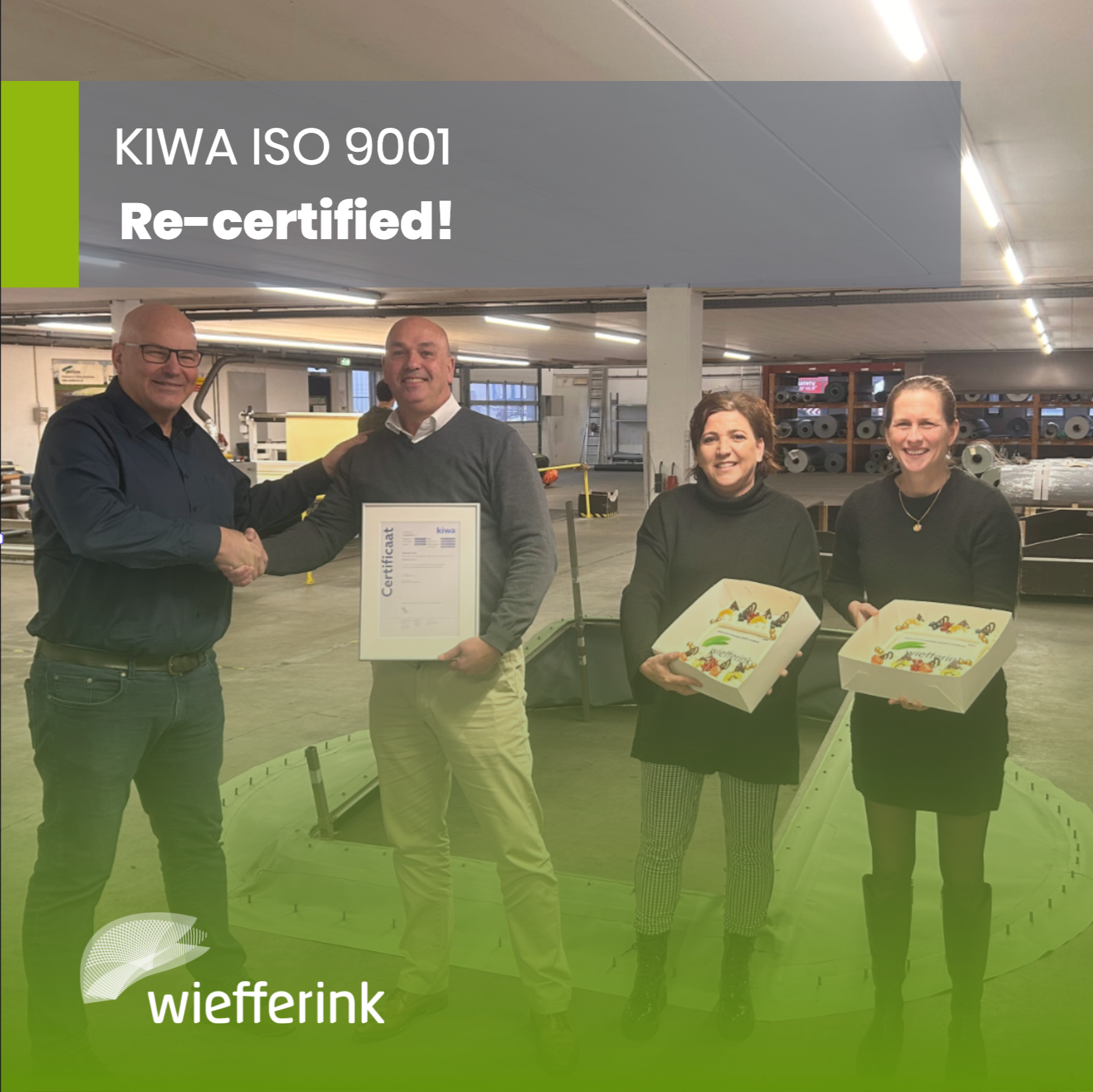 🎉 Wiefferink is opnieuw ISO9001 gecertificeerd! 