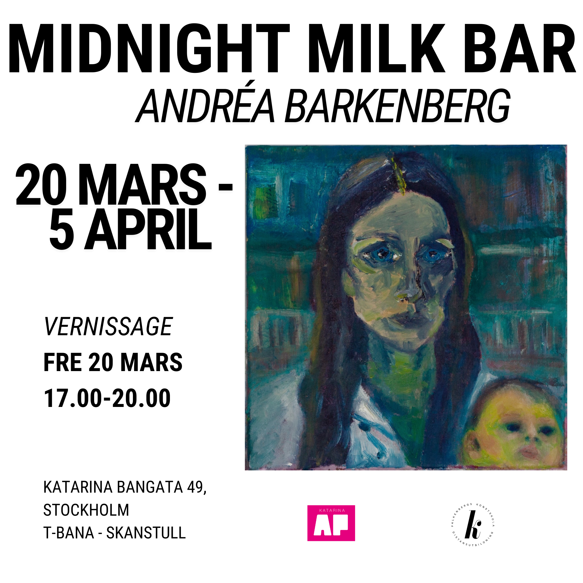 Midnight milk bar av Andréa Barkenberg - vernissage 20 mars