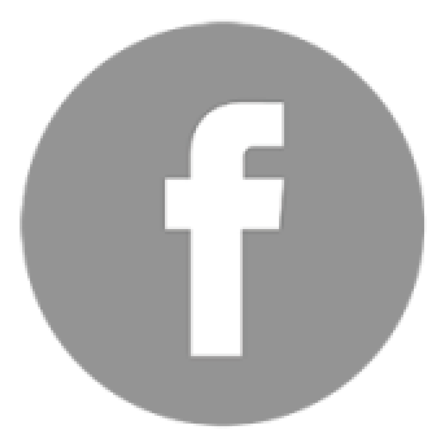 Facebook logotyp på en grå cirkel