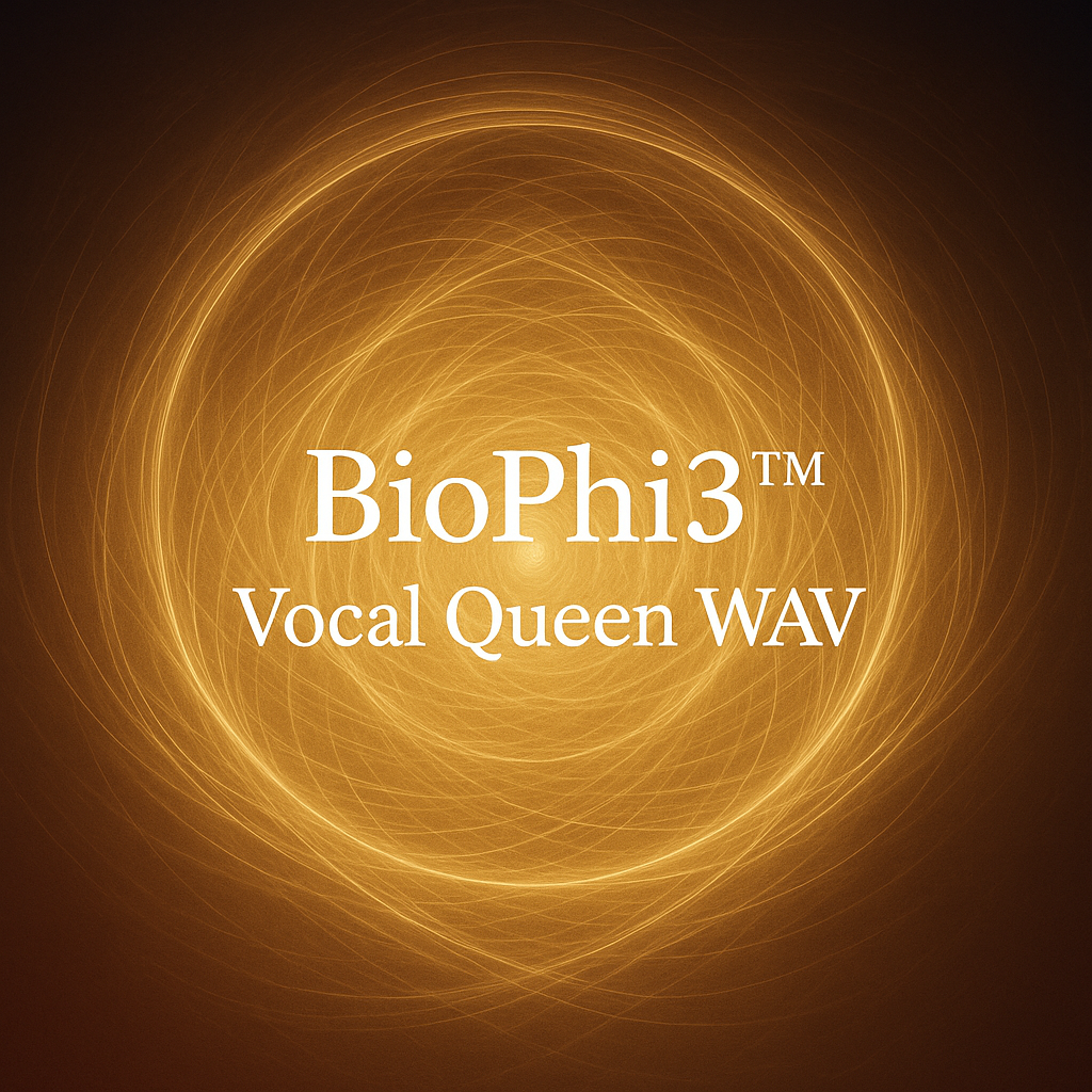 🎙️ BioPhi3™ Vocal Queen WAV  Healing the Voice. Activating the Tone. Remembering the Sovereign Sound.