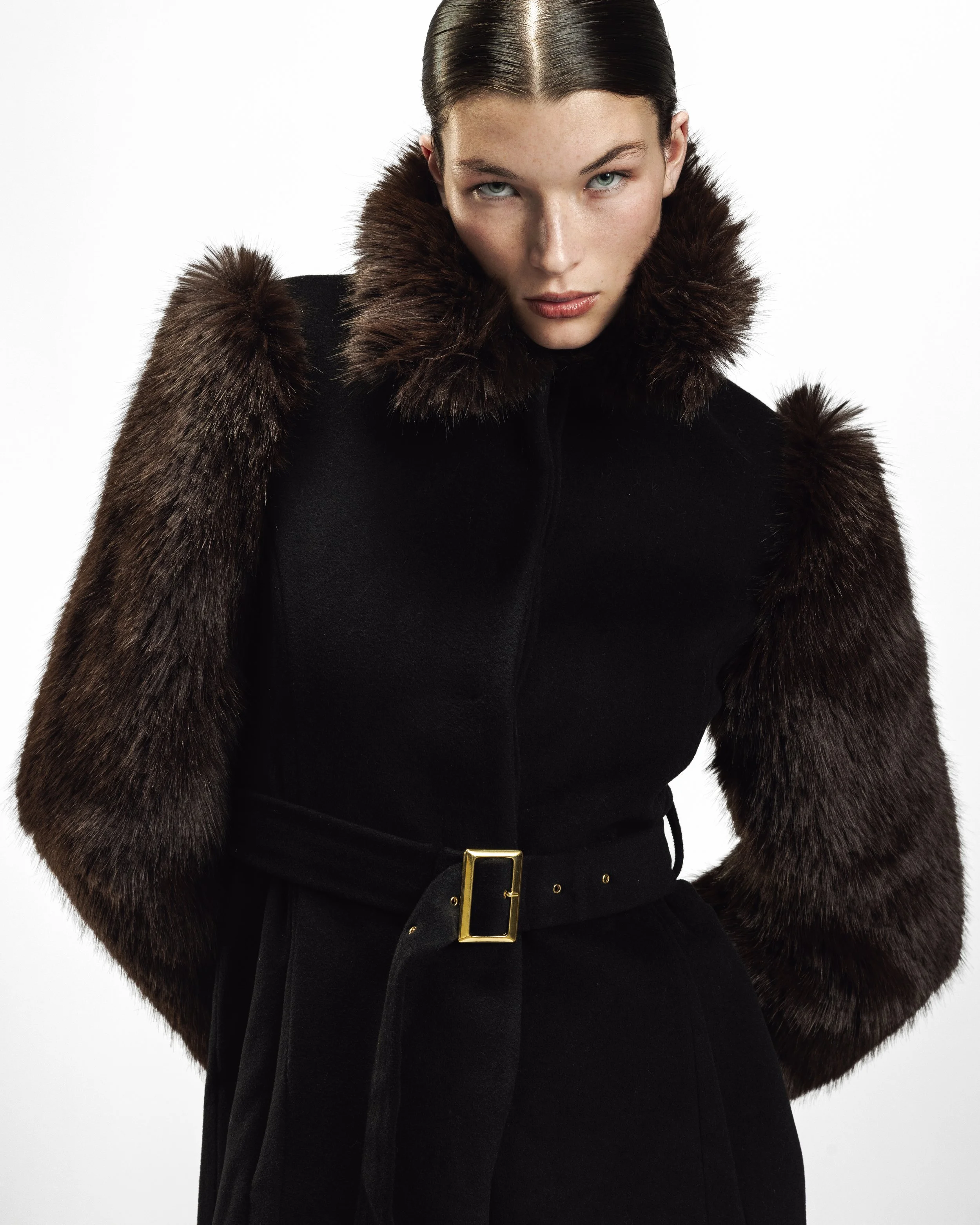 The Mohair Contour Fur Trench