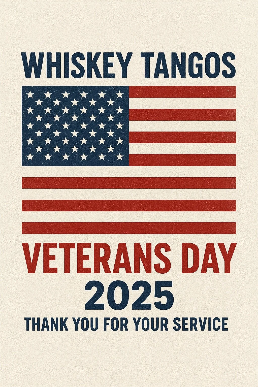 Today we honor the brave men and women who have served our country.
Thank you for your courage, dedication, and sacrifice.  We raise a glass to you today and every day!
