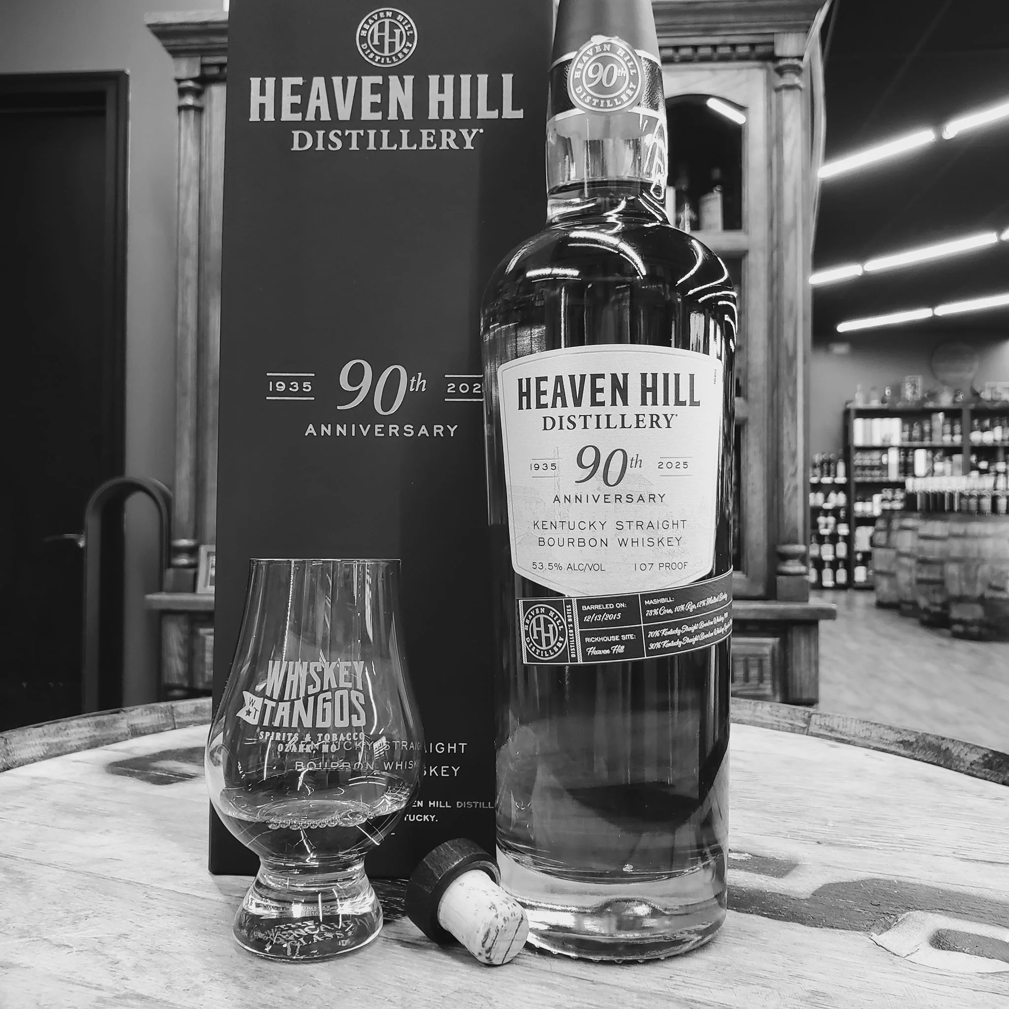 Heaven Hill 90th Anniversary open for pours in our tasting cabinet today! 
Stop in and have a 1oz pour for only $15.