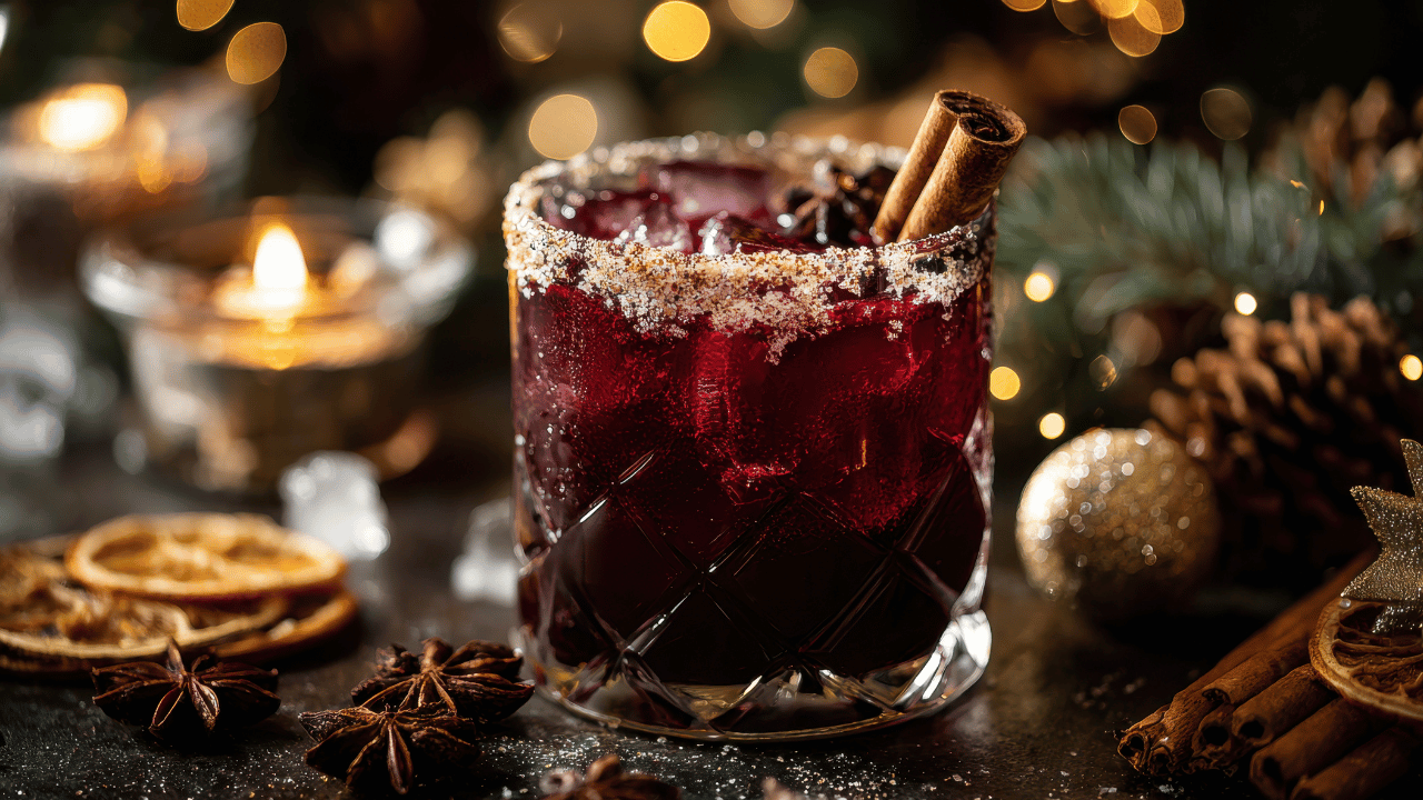 Cocktail recipe with cinnamon stick