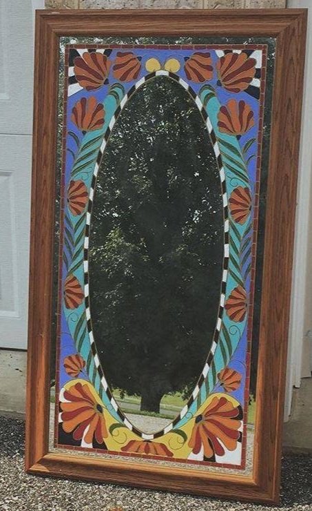 upcycled thrifted mirror, 2019 (gifted) // acrylic paint on glass