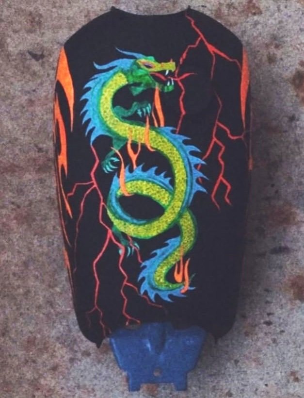 hand-painted motorcycle tank, 2020 // sealed acrylic paint