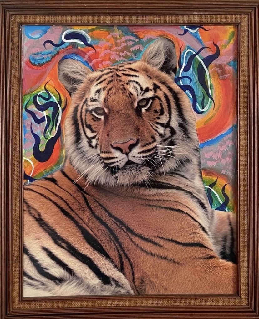 upcycled thrifted frame, 2020 // acrylic paint on wood